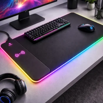 משטח עכבר עם טעינה עם RGB